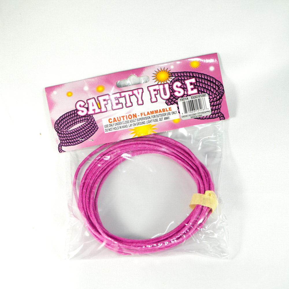 20ft Pink PERFECT hobby fuse 10 seconds
